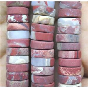 matte Red Jasper Heishi Beads, approx 5x10mm [GMLB1936]