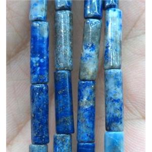 Lapis Luzili tube bead, blue, approx 4x13mm [GMLB2000]