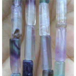 purple Fluorite tube beads, dye, approx 4x13mm [GMLB2004]