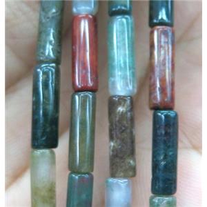 indian Agate tube beads, approx 4x13mm [GMLB2008]