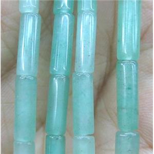 green aventurine tube beads, approx 4x13mm [GMLB2011]