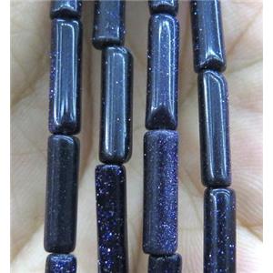 blue sandstone tube beads, approx 4x13mm [GMLB2014]