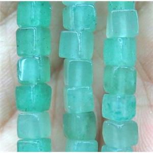 green Aventurine cube beads, approx 4x4x4mm [GMLB2037]