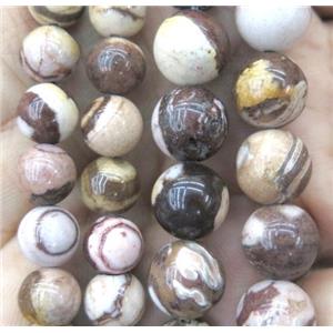 Australian Zebra Jasper bead, round, approx 14mm dia [GMLB2039-14MM]