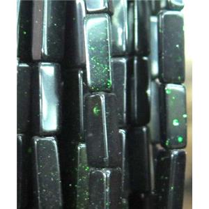 green SandStone cuboid beads, approx 4x13mm [GMLB2042]