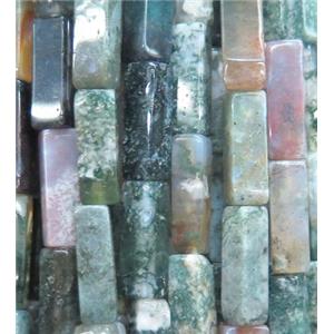 indian Agate cuboid beads, approx 4x13mm [GMLB2049]