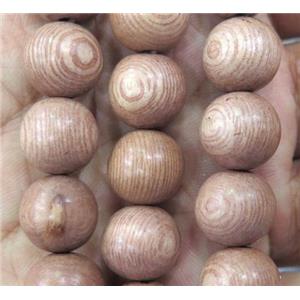 round Redwood rosery beads, approx 12mm dia [GMLB2059]