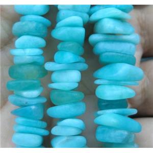Amazonite chip beads, freeform, blue dye, approx 8-12mm [GMLB2149]