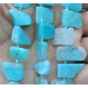 Amazonite chip beads, freeform, blue dye, approx 12-16mm [GMLB2151]