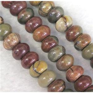 Picasso Jasper rondelle Beads, approx 2x4mm [GMLB2207-2X4MM]
