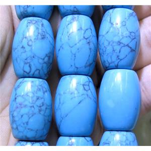 Synthetic Turquoise Rice Beads Blue, approx 16x22mm [GMLB2228]