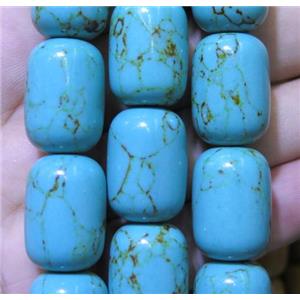 Synthetic Turquoise Beads Barrel, approx 15x21mm [GMLB2230]
