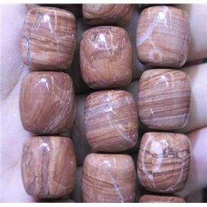 Brown Dye Jade Beads Barrel, approx 14x16mm [GMLB2234]