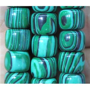 Synthetic Malachite Beads Green Barrel, approx 8x10mm [GMLB2237]