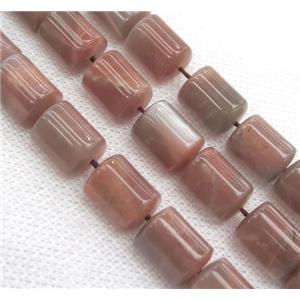 pink MoonStone bead, 3faces tube, approx 10x13mm [GMLB2297]