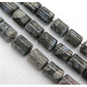 grey opal jasper beads, 3faces tube, approx 10x13mm [GMLB2300]