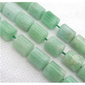 green Burman Chrysoprase beads, 3faces tube, approx 10x13mm [GMLB2305]