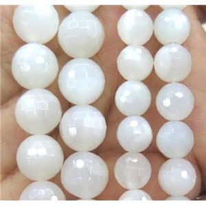 white MoonStone beads, faceted round, approx 6mm dia [GMLB2325-6MM]