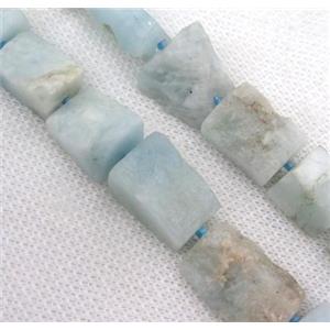 Aquamarine bead, freeform, blue, approx 10-18mm [GMLB2343]