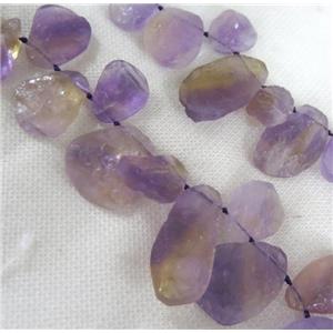 Ametrine chip bead, freeform, purple, approx 10-30mm [GMLB2384]