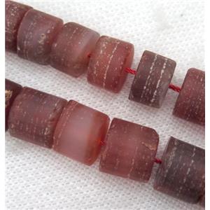 matte red Carnelian agate bead, heishi, approx 12mm dia [GMLB2456]