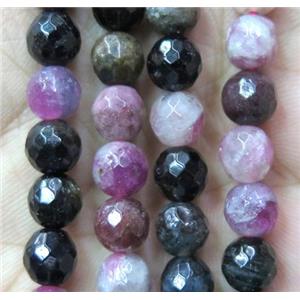 colorful tourmaline beads, faceted round, approx 8mm dia [GMLB2461-8MM]