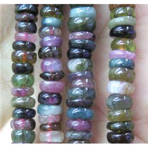 colorful tourmaline rondelle beads, approx 4mm dia [GMLB2462]