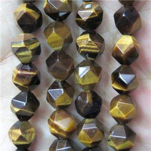 Tiger eye stone beads cut round, approx 12mm dia [GMLB2485-12MM]