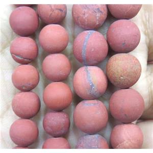 round matte Red Jasper Beads, approx 12mm dia [GMLB2502-12MM]
