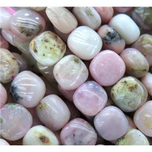 Pink Opal Stone Beads, square, approx 10x10mm [GMLB2517]