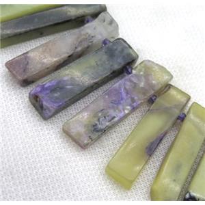 Charoite collar bead, stick, dye, approx 10-50mm [GMLB2523]