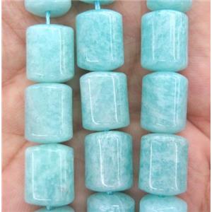 Amazonite beads, 3faces tube, green, approx 10x13mm [GMLB2587]
