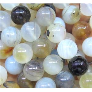 round Heihua Agate Beads, approx 12mm dia [GMLB2602-12MM]