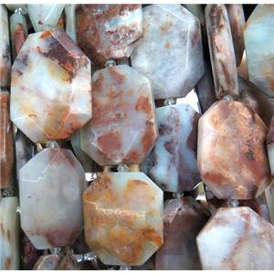 blue opal jasper beads, faceted rectangle, approx 20-40mm [GMLB2606]