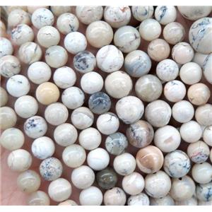 round white Peruvian Moss Opal Jasper beads, approx 12mm dia [GMLB2640-12MM]