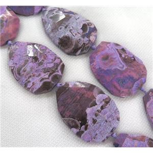 purple Ocean Jasper bead, faceted freeform, approx 25-55mm [GMLB2653]