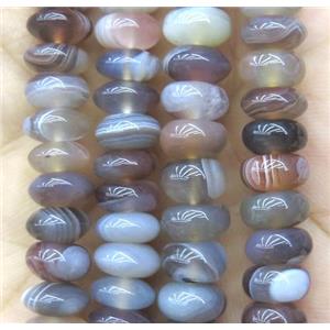 grey Botswana Agate beads, rondelle, approx 5x8mm [GMLB2690-5X8MM]