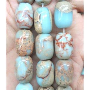 natural Imperial Jasper barrel beads, A grade, approx 12x16mm [GMLB2697-12X16MM]