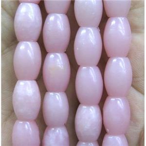 pink Opal Jasper barrel beads, approx 8x12mm [GMLB2702]