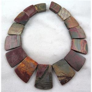 red Picasso Creek Jasper collar necklace, graduated, freeform, approx 20-40mm [GMLB2739]