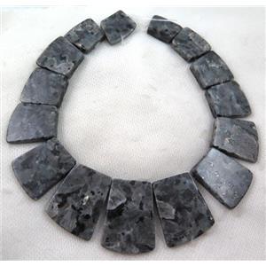 black Labradorite necklace, freeform, approx 20-40mm [GMLB2741]
