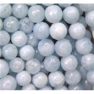 natural Aquamarine Beads, faceted round, blue, approx 12mm dia [GMLB2816-12MM]