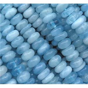 Aquamarine rondelle beads, blue, approx 7.5mm dia [GMLB2820-L]