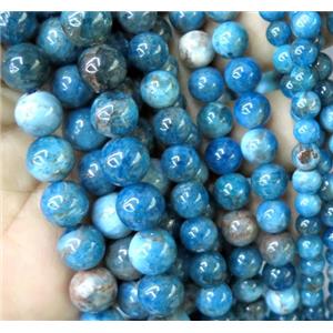 round Apatite Beads, blue, approx 10mm dia [GMLB2835-10MM]