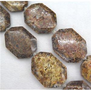 offee opal jasper slice bead, faceted freeform, approx 25-40mm [GMLB2865]