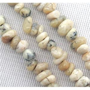 white Peruvian Moss Opal jasper chip beads, freeform, approx 5-8mm [GMLB2869]