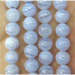 natural Blue Lace Agate Beads, round, approx 6mm dia [GMLB2886-6MM]