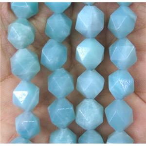 blue Amazonite beads cut round, approx 6mm dia [GMLB2901-6MM]