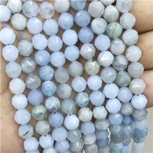 natural Aquamarine beads cut round, approx 6mm dia [GMLB2903-6MM]