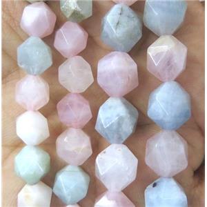 natural Morganite beads cut round multicolor, approx 12mm dia [GMLB2905-12MM]